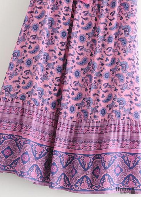 Boho Skirts in Paisley in Purple Iris For Women